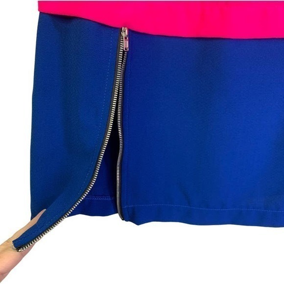 ASTR Hot Pink & Blue Color-Block Mini Shift Dress - Picture 5 of 12